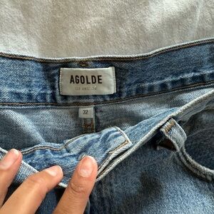 Agolde Blue Classic Denim Jeans